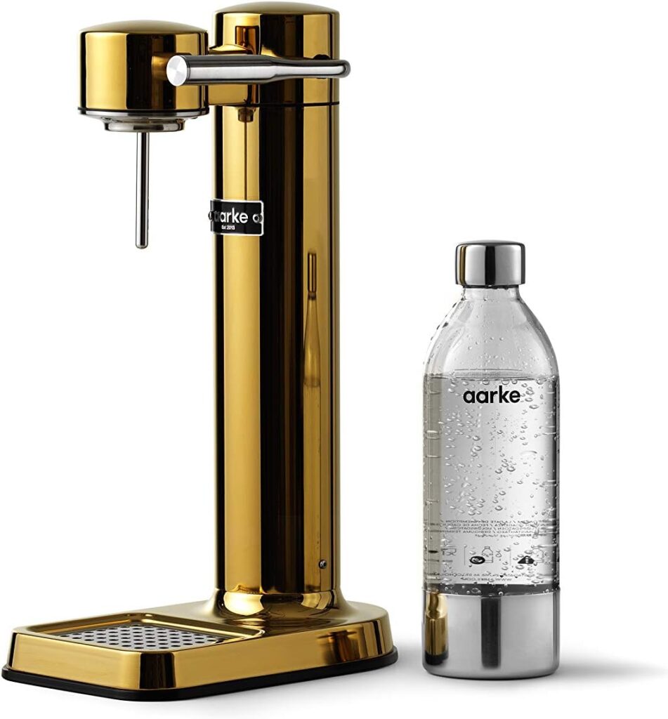 aarke - Carbonator III Premium Carbonator/Sparkling  Seltzer Water Maker with PET Bottle (Brass)