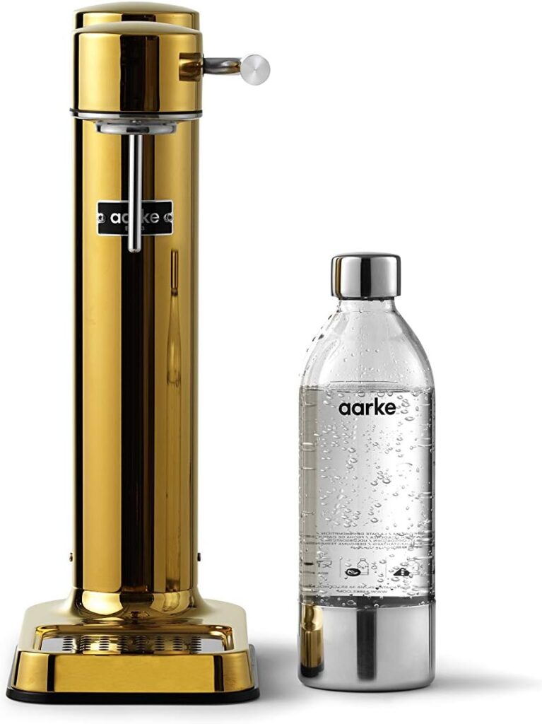 aarke - Carbonator III Premium Carbonator/Sparkling  Seltzer Water Maker with PET Bottle (Brass)